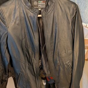 Vera Pelle Men's Black Leather Jacket